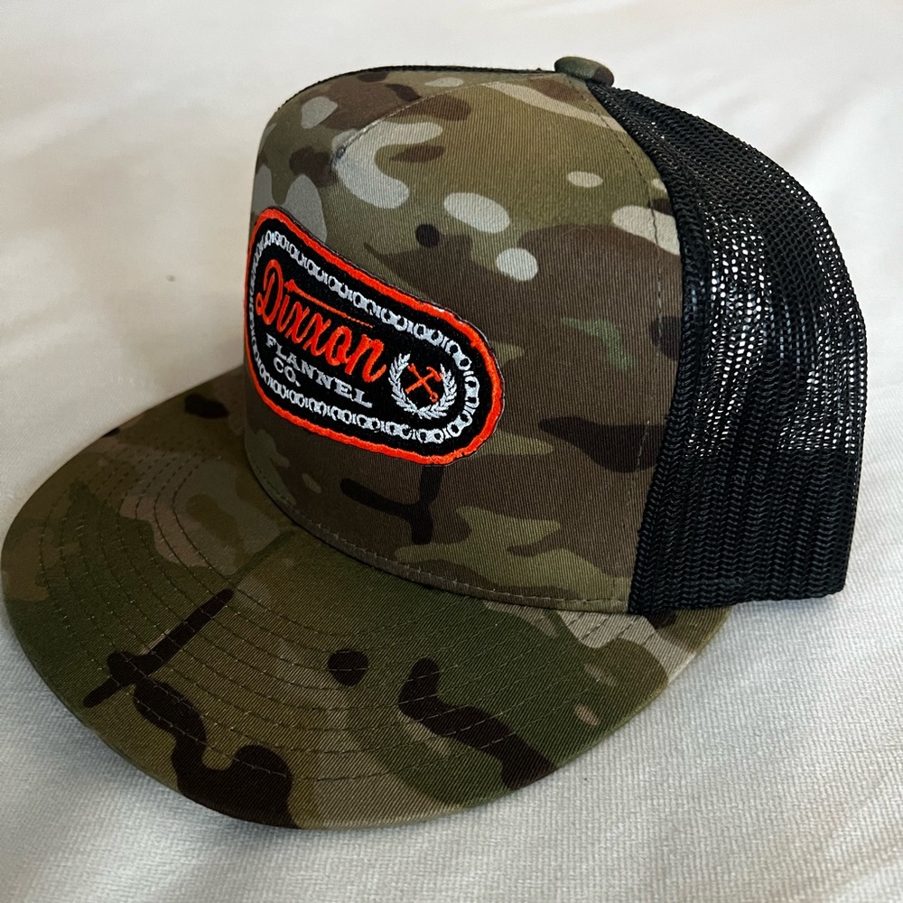Dixxon Flannel brand Hat, camo in color